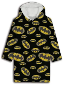 Batman pătură polar plușată, poncho 7-14 ani