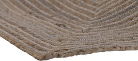 Covor din lână și iută împletit manual, maro natural, 200 x 290 cm, 2200 GSM, „Wool Jute Carpet Natural"