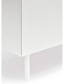 Comodă albă joasă cu aspect de lemn de stejar 110x85 cm Arista – Teulat