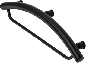 Bara de sustinere, cu suport prosop, 2 in 1, negru, montare pe perete Deante Vital Negru