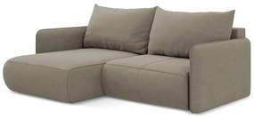 Colțar bej extensibil/cu spațiu de depozitare (cu colț pe partea stângă) Nanea – Makamii