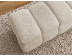 Bancă bej cu tapițerie din țesătură bouclé – Bobochic Paris