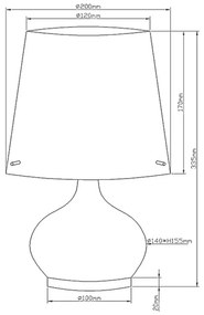 Lampă de masă ADE 1xG9/25W/230V + 1xE14/60W Fabas Luce 2533-34-102