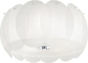 Plafonier modern diametru 40cm, OVALINO PL5 BIANCO 093963