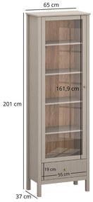 Vitrină Karankas 1 (taupe) . 1116950