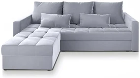 Canapea coltar extensibil ZENOVA 220 x 140 cm, reversibila - gri deschis