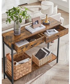 Masă laterală LUVOR maro/negru