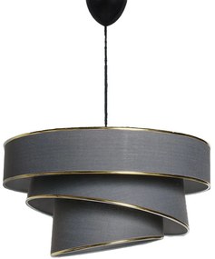 Lustră gri antracit/aurie cu abajur textil ø 40 cm Couper – Opviq lights