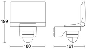 Proiector LED cu senzor STEINEL 82093 XLED PROTECT LED/13,6W/230V IP44 alb