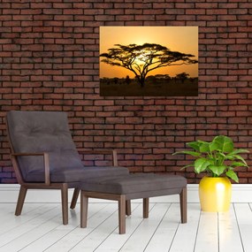 Tablou pe sticlă - Savana africană (70x50 cm)