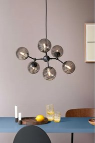 Halo Design 738823 - Lustra ATOM suspendată pe cablu, 6xG9/28W/230V, Ø 57 cm, negru/k. negru