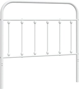 vidaXL Tăblie de pat de schimb metalică, alb, 100 cm