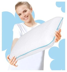 Pernă anatomică cu umplutură de spumă cu memorie 40x70 cm – Mila Home