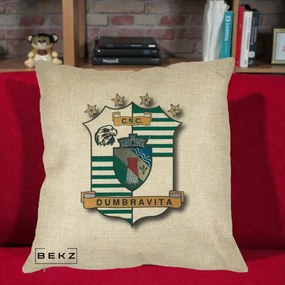 Perna Personalizata CSC Dumbravita Fotbal, 40x40 cm, Crem, Husa Detasabila, Perna Inclusa, BEKZ®