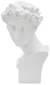 Bust decorativ alb din polirasina, 20x17,5x30 cm, Roman Man Mauro Ferretti