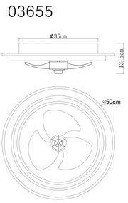 Lustra LED cu ventilator si telecomanda BOZAN