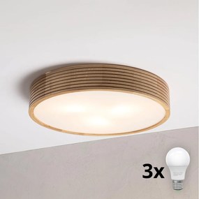 Brilagi - Lampă de tavan LED CARVALHO MODERN 3xE27/60W/230V, diam. 47,5 cm, stejar