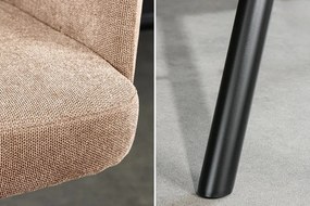 Scaun de bar pivotant BIG GEORGE sampanie bej