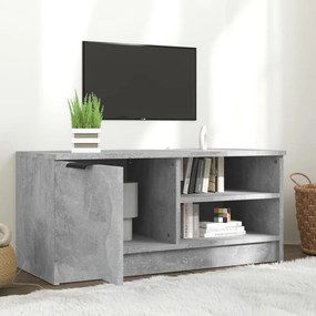 Comoda TV, gri beton, 80x35x36,5 cm, lemn prelucrat 1, Gri beton