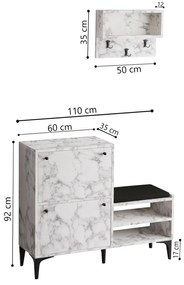 Panou hol Bratty (Marmură carrara) . 1101345