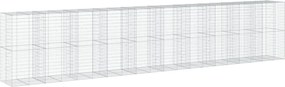 vidaXL Coș gabion cu capac, 1000x100x200 cm, fier galvanizat