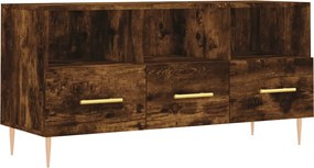 vidaXL Dulap TV stejar afumat, 102x36x50 cm, lemn prelucrat