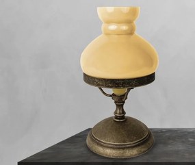 Veioza din alama stil nautic clasic Belle Epoque chihlimbar