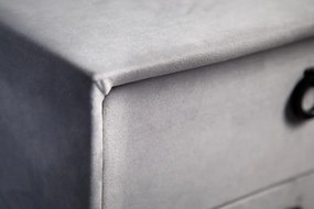 Noptiera, Masuta laterala design modern Cosmopolite, gri-argintiu