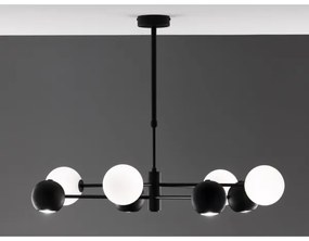 Lustră pe tijă Jupiter 1998 MOKA 4xGU10/10W/230V + 4xG9/10W/230V negru/alb