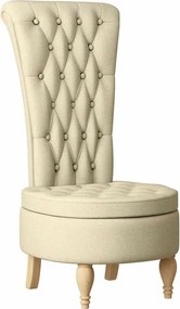 vidaXL Fotoliu slipper Crem 56,5 x 70 x 110 cm țesătură