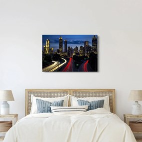 Tablou cu orașul nocturn (90x60 cm)