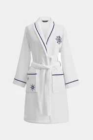 Halat pentru femei MARINE LADY + prosop + prosop de corp + cutie cadou S Alb / White