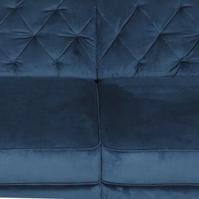 Canapea Retro, Dreapta, Albastru, 256 x 115 Cm