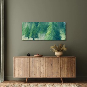 Tablou - Conifere pictate (120x50 cm)