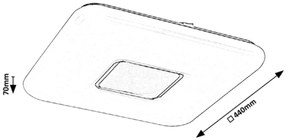 Plafoniera LED cu telecomanda design modern Tayla 44cm