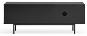 Comodă TV neagră/în culoare naturală cu aspect de lemn de stejar 140x52 cm Sierra – Teulat