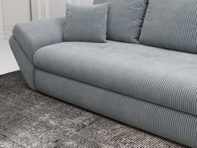 Canapea extensibilă dumonde cu ladă de depozitare si sezut confortabil din spuma high-density, Loana Zoom Grey 250x100 cm