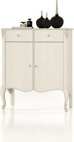 Dulap lemn masiv Pantofi Celisea, 101,5 × 49 × 118 cm - Ivoire
