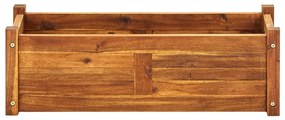 Strat inaltat de gradina, 76 x 27,6 x 25 cm, lemn de acacia 1, Maro, 76 x 27.6 x 25 cm