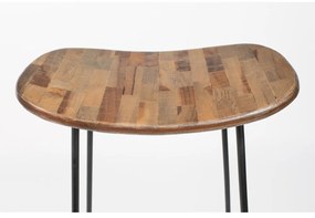 Scaun de bar în culoare naturală din lemn de tec (înălțime șezut 76 cm) Tangle – White Label