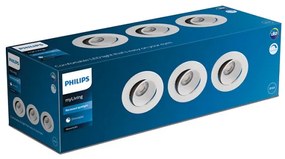 Philips - Set 3x LED lămpi baie ABROSA LED/9W/230V IP44 dimabile