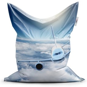 Sac de șezut Classic avion printre nori - pentru copii, albastru