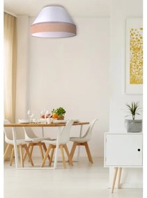 Duolla - Plafonieră AVIGNON 3xE27/15W/230V d. 60 cm albă/maro