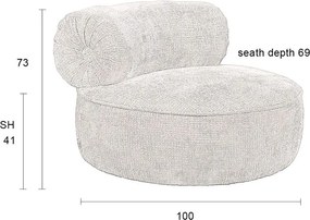 Fotoliu portocaliu Tilbury – Dutchbone