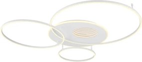 Globo 48466-70W-LED Plafonieră LED dimabilă INVERTINA 70W/230V 105x26,5 cm albă + telecomandă