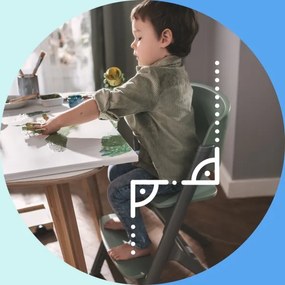 Scaun de masă pentru copii 3 în 1 KINDERKRAFT SELECT LIVY Premium stejar + șezlong CALMEE