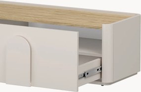 Comodă TV Amilio 170 cm cu sertar - cashmir / stejar uleiat / mânere cashmir