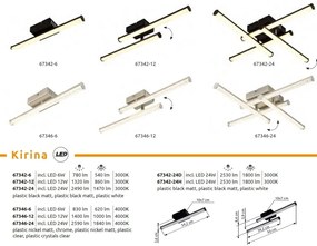 Lustra LED suspendata profile hexagonale KIRINA