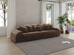 Canapea extensibilă dumonde cu 2 lăzi de depozitare si sezut confortabil din spuma high-density,Verona Madagaskar Brown 310x100 cm