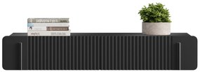 Masă de toaletă Malmi 100 cm suspendată - negru mat / negru